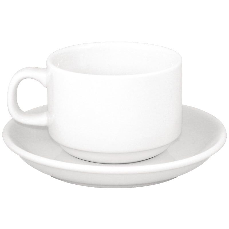 Kaffeetasse mit Unterteller und Kaffeelöffel (12 Stk/VPE) zur Miete